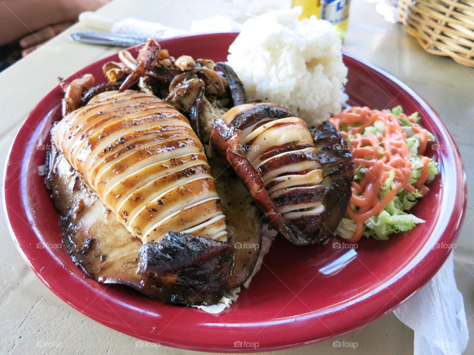 Smoked Stuffed Squid