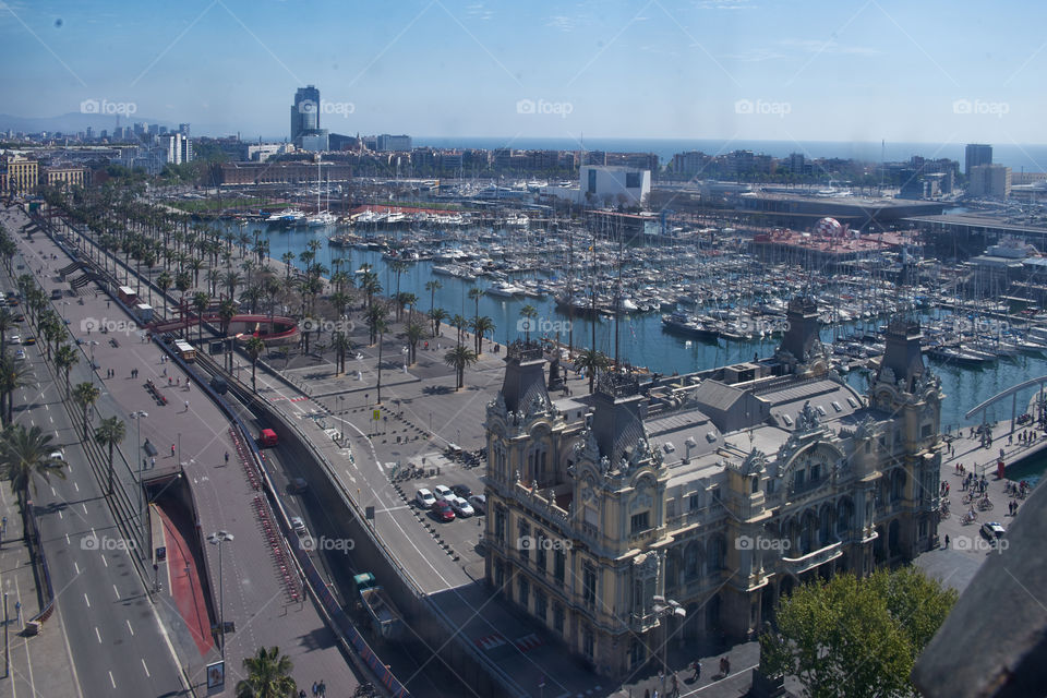 Barcelona vista desde el monumento a Colón