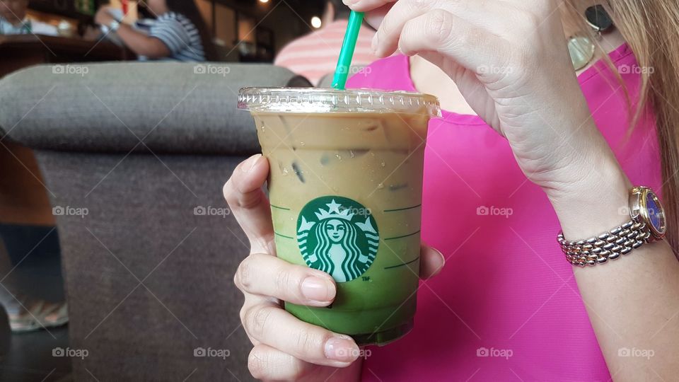 Starbucks Iced Matcha + Espresso Fusion