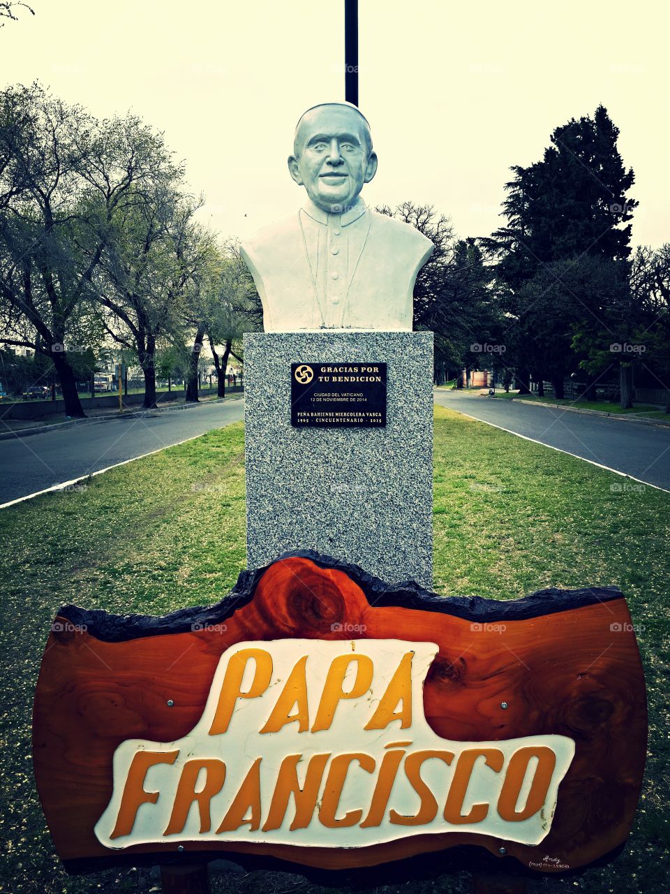 pope Francis Sculpture in Arge