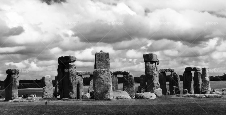 Stonehenge . It was a cool brisk morning and the sun refused to shine adding a bit of gloom to my visit.