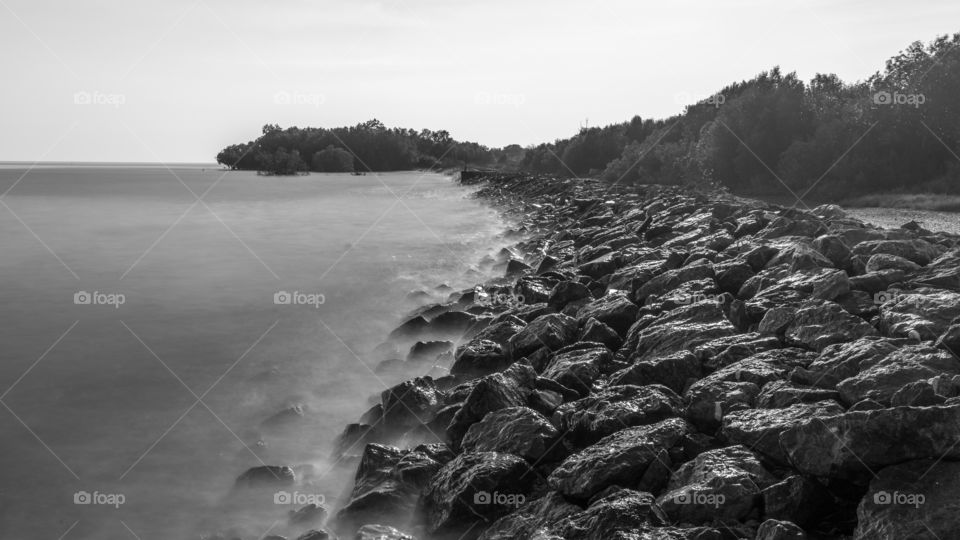 Coast in black and white 