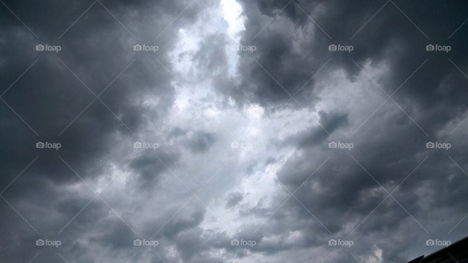 Thunder storms clouds