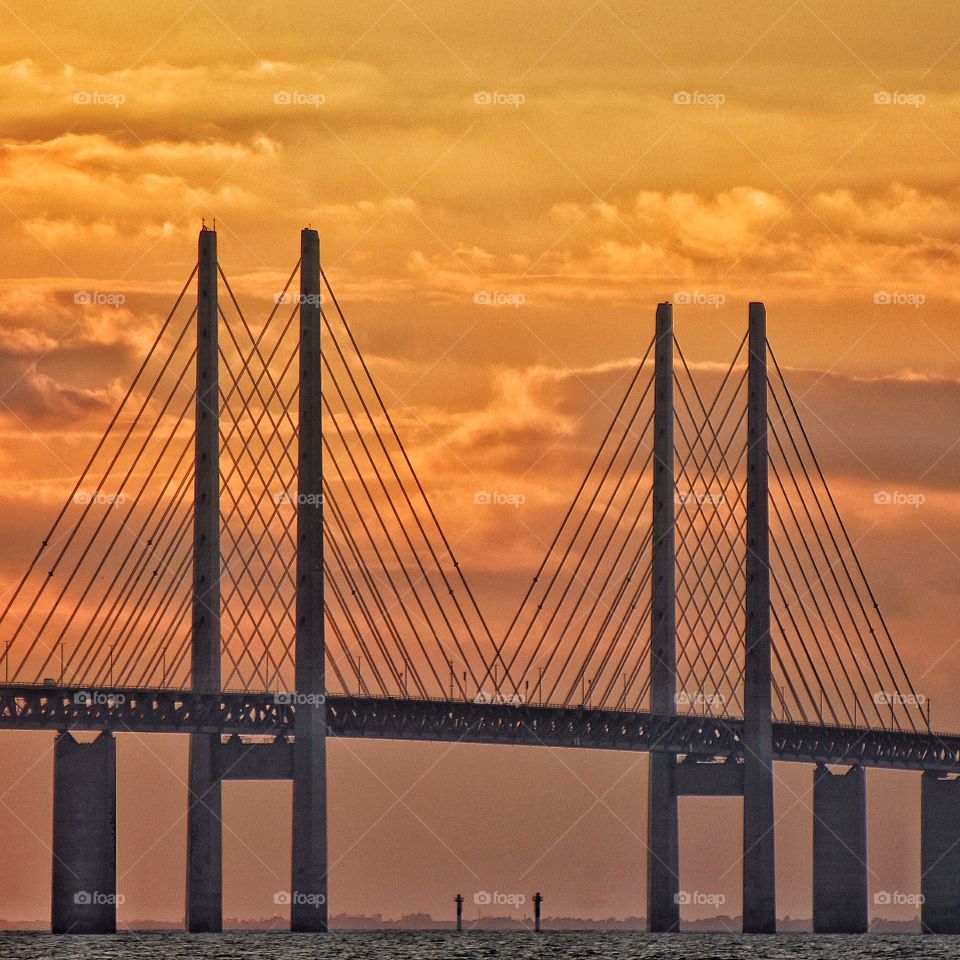 Sunset over the bridge