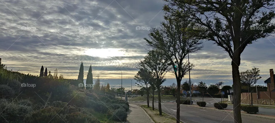 un rico atardecer