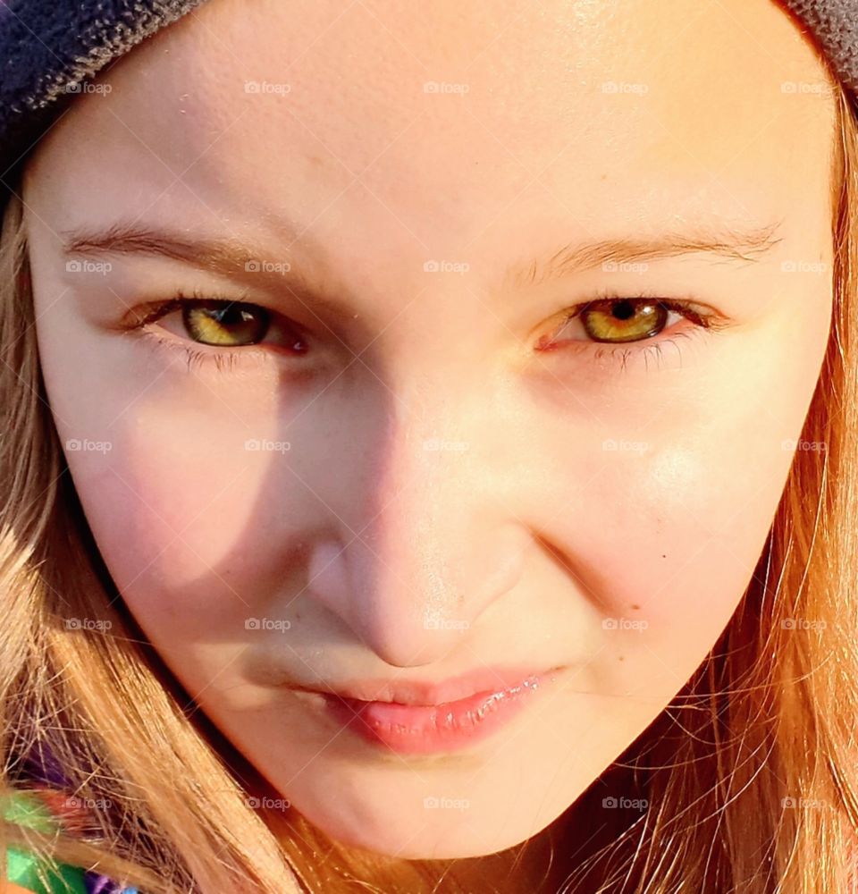 Girl with green eyes