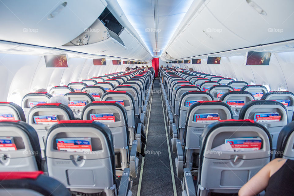Empty airplane from Norwegian airlines.