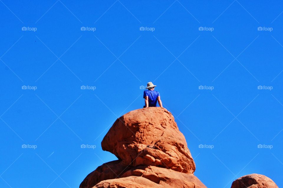 Man at the summit