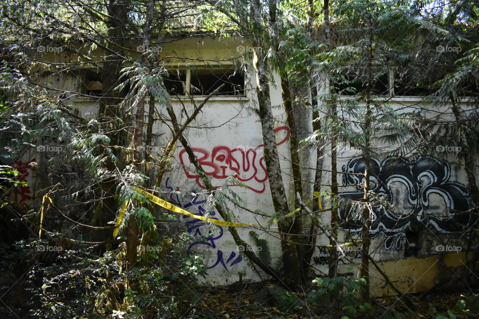 very old abandoned place that I found while I was on a hike to a crashed world war 2 Canadian royal bomber.