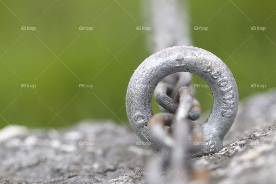 Close-up of links of chain