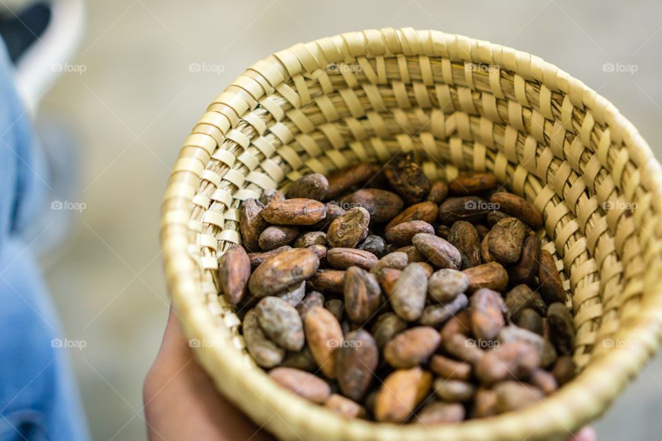 The cocoa bean, also called cacao bean, cocoa, and cacao, is the dried and fully fermented seed of Theobroma cacao, from which cocoa solids and, because of the seed's fat, cocoa butter can be extracted.