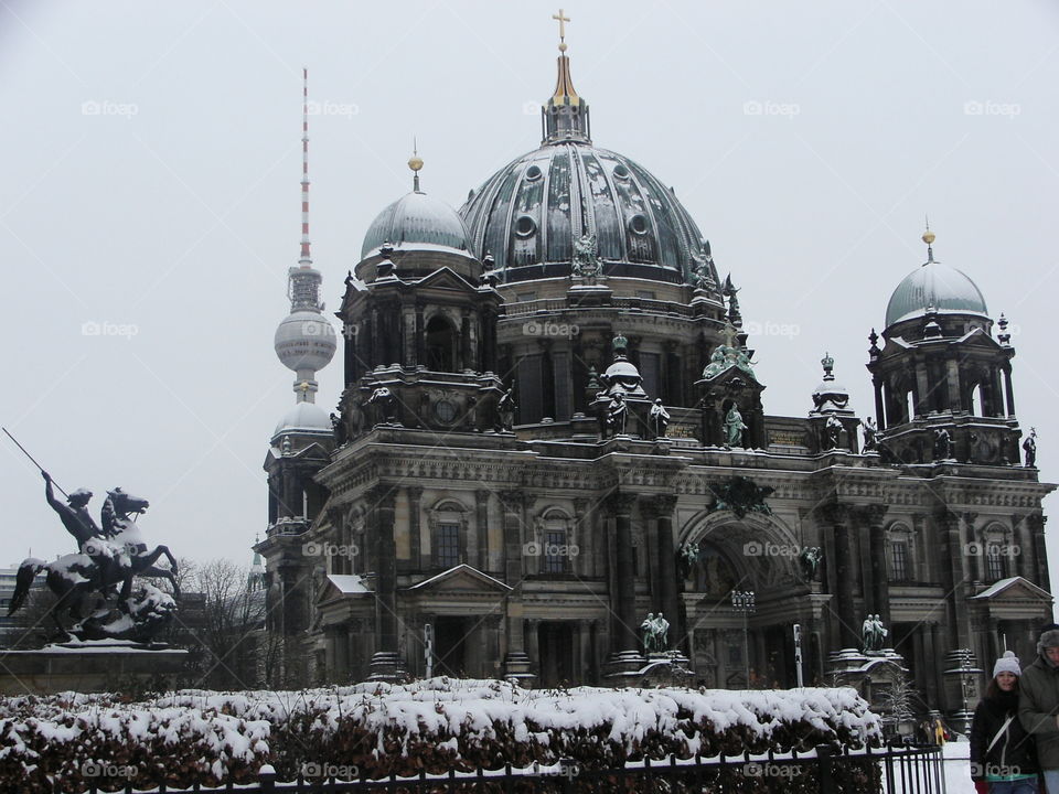 Berlin Dome in Snow. Berlin Dome in Snow