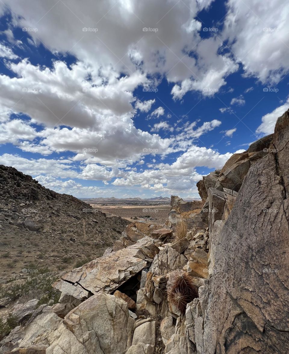 Desert Mountain View on a spectacular vivid cloudy day
