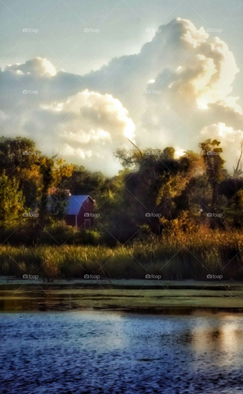 Peaceful walk - Autumn walk- Barn