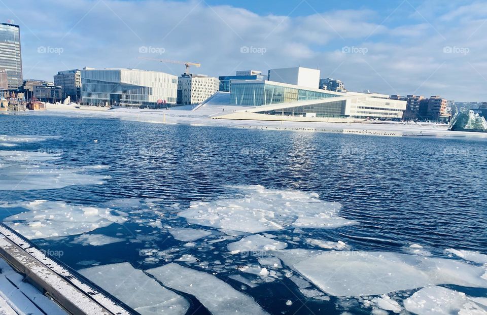 Oslo opera house blending in