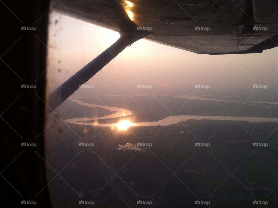 Best part of the days was a sunset under the wing.