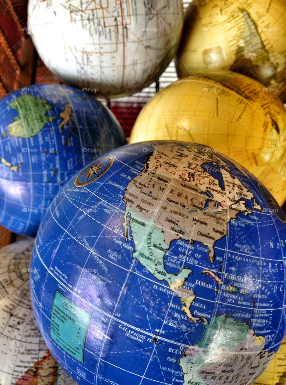 Globes. The World