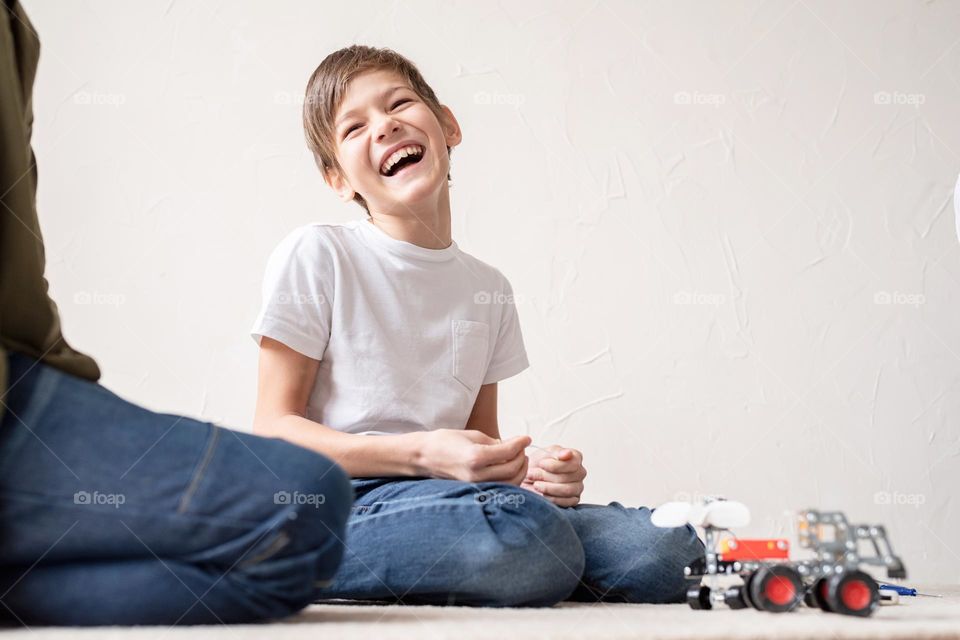 boy laughing