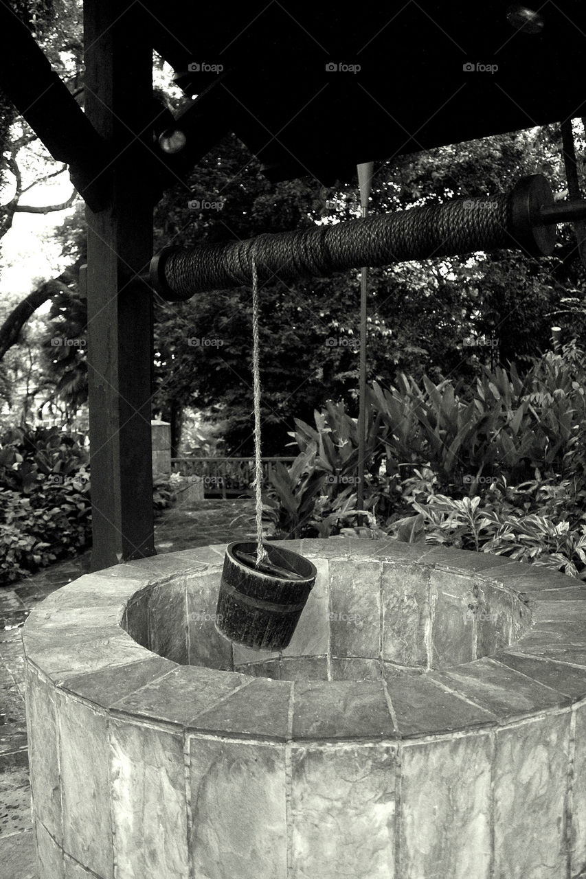 Black and white well