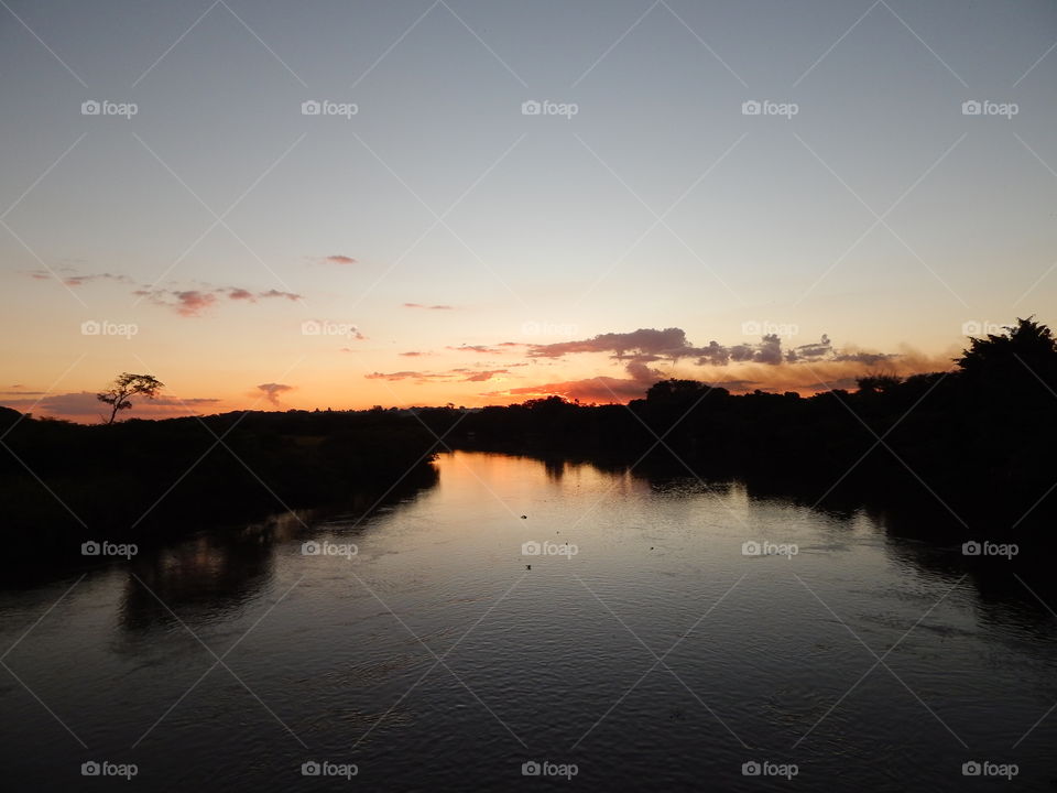 Sunset at river