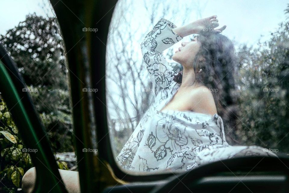 A woman who enjoys herself in misery