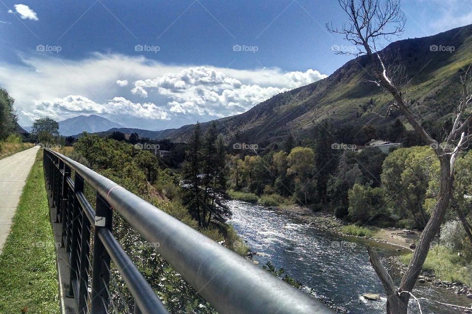Walking the river path on a beautiful day