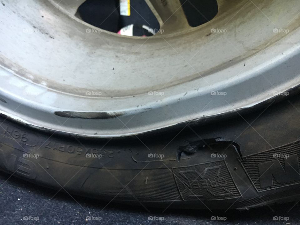 Tire & Rim Damage... Pothole! :-x