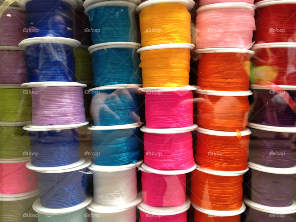 Every color you want. Sewing threads in all the colors you can imagine