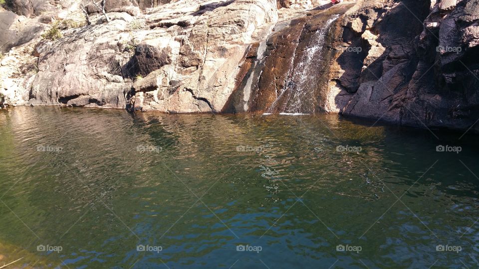 Rock pool waterfall