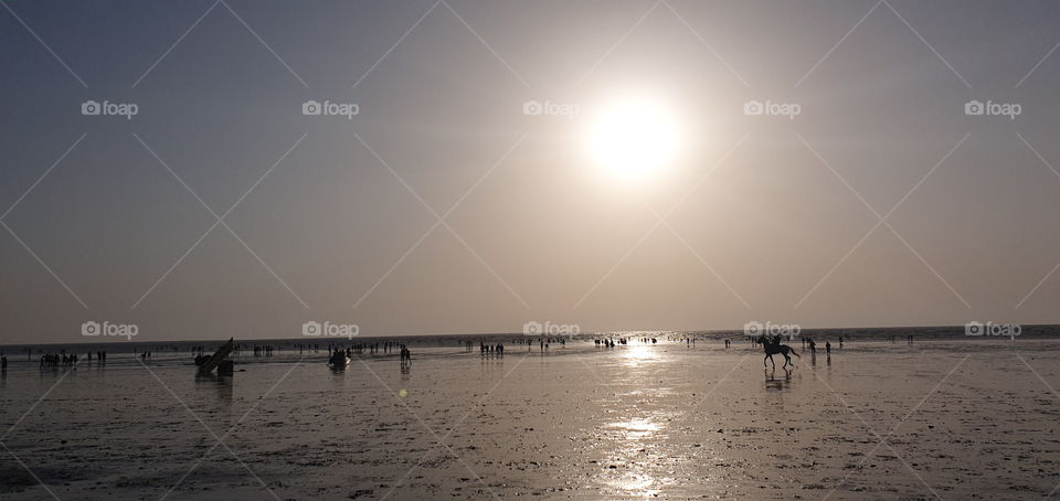 jampore beach, daman, gujarat, india