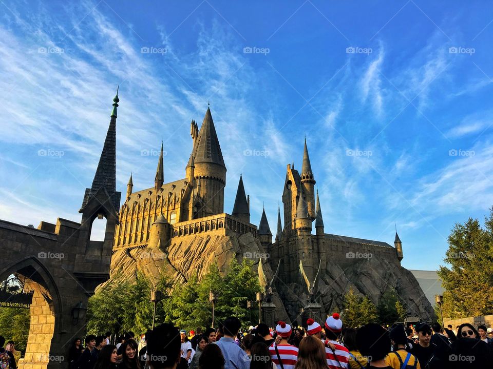 Harry Potter castel with mesmerizing view in universal studio Osaka ,japan