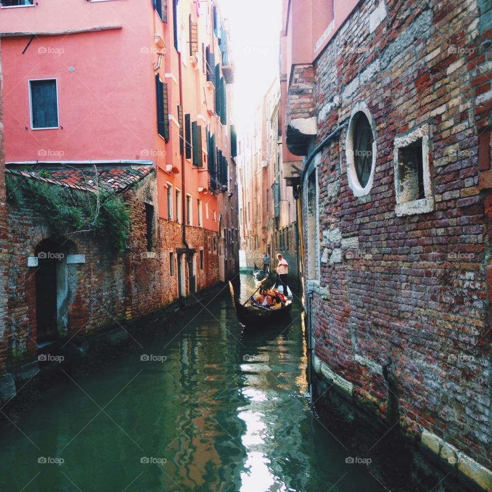 Canal, Gondola, Venetian, Street, Narrow