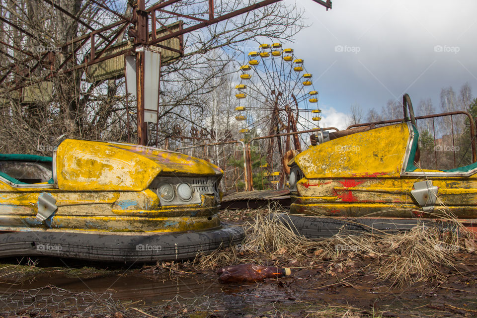 Abandoned bumper cars