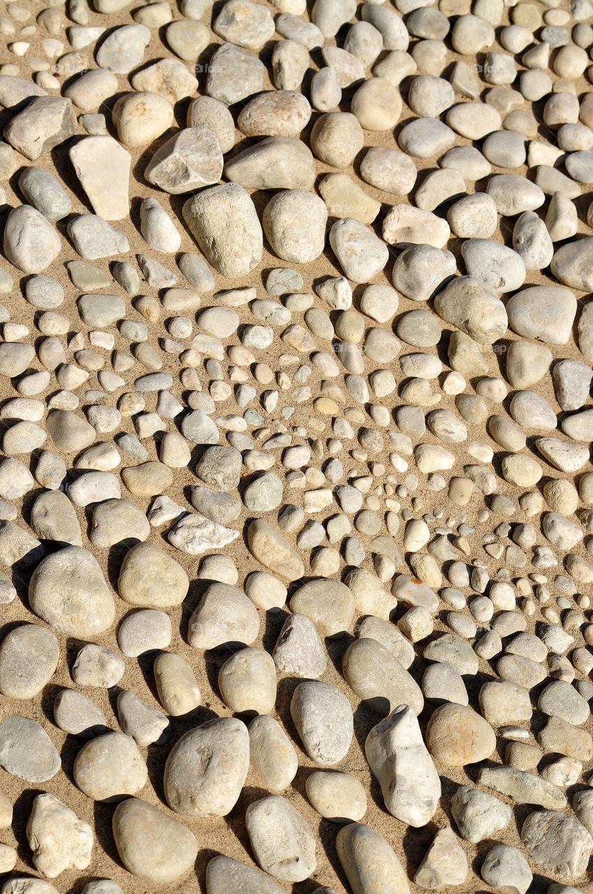 texture with stones on the beach