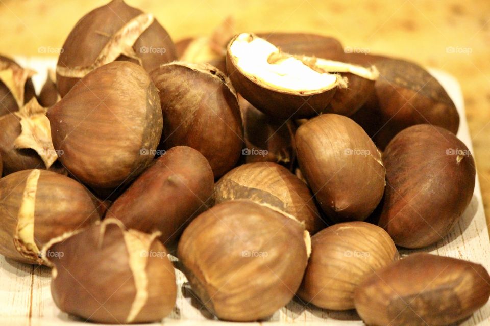 Chestnuts roasted
