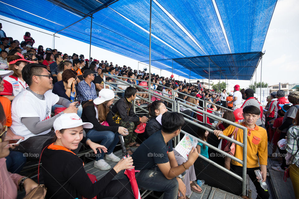 Audiences in the stadium 