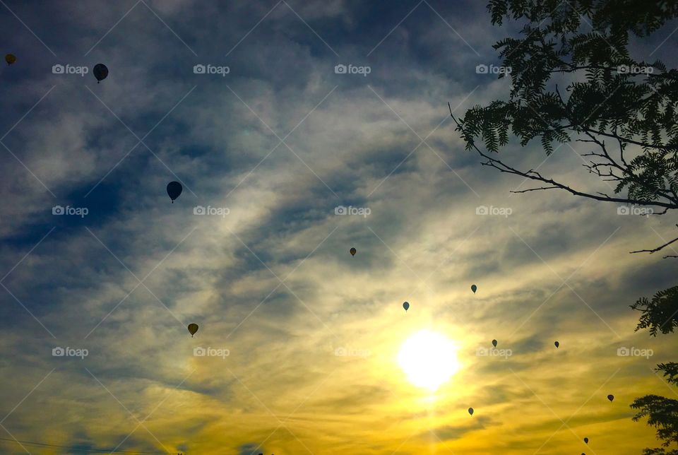 Ballooning sunset
