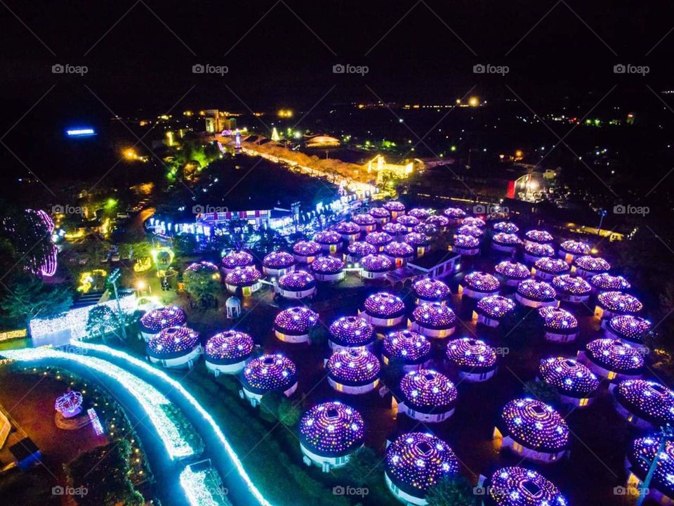 beautiful lights in the city.