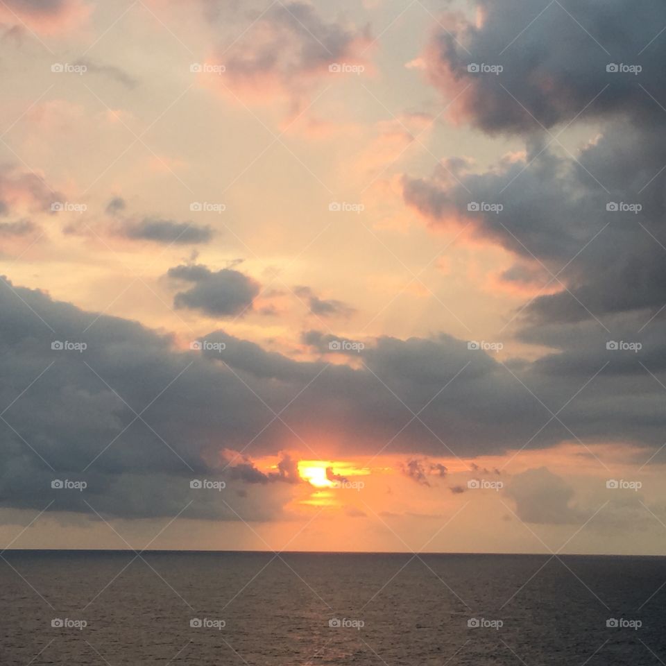 Sunrise on a cruise