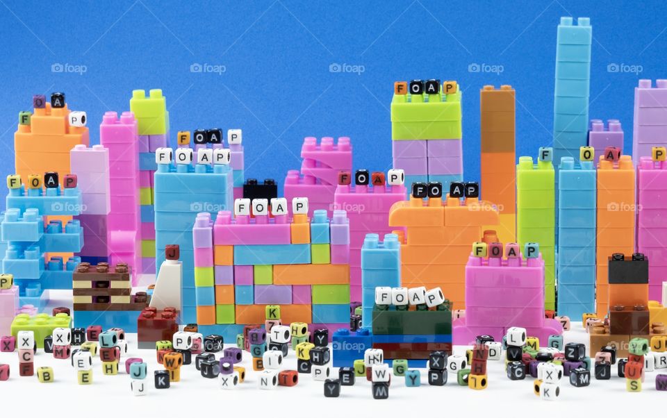 Colorful Rectangle model built to foap city 