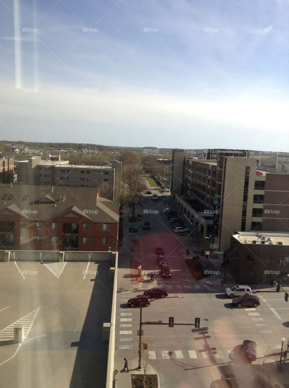 View from Iowa city Iowa hotel 