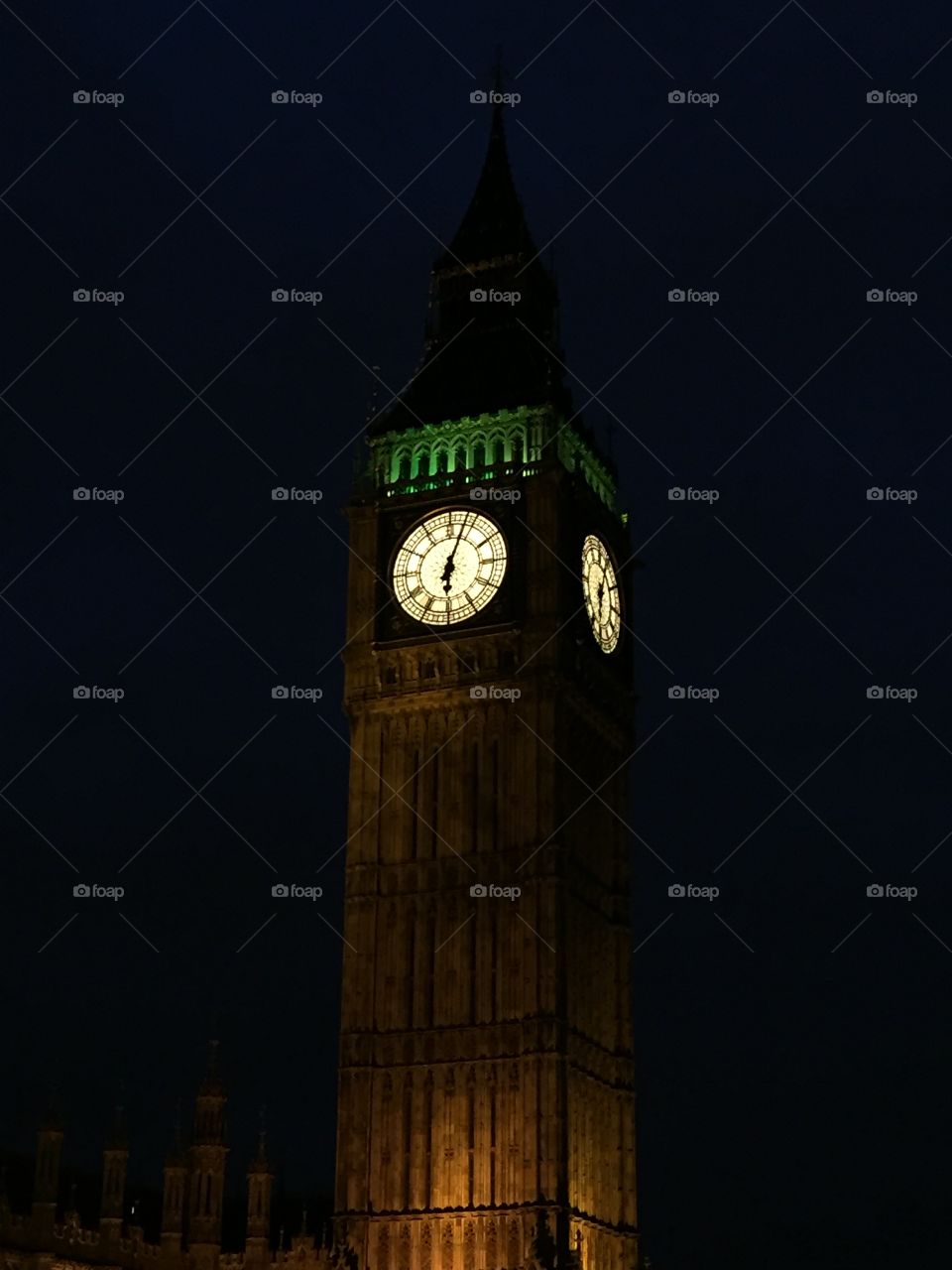 Big Ben just after sunset