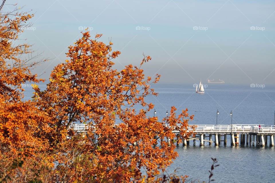 Autumn view on the Baltic Sea 