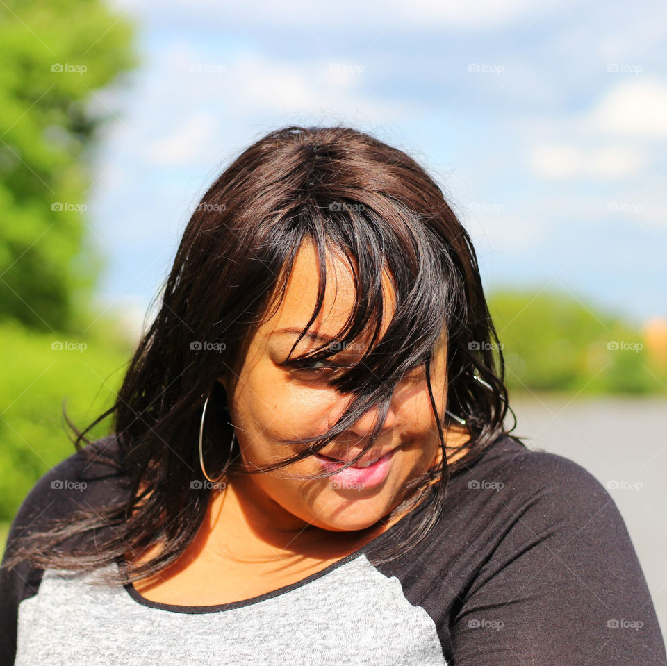 Portrait of smiling woman