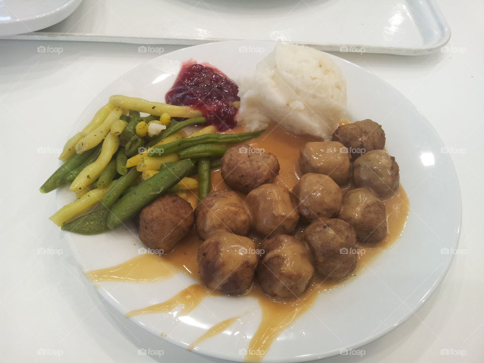 Swedish meatball plate from Ikea  