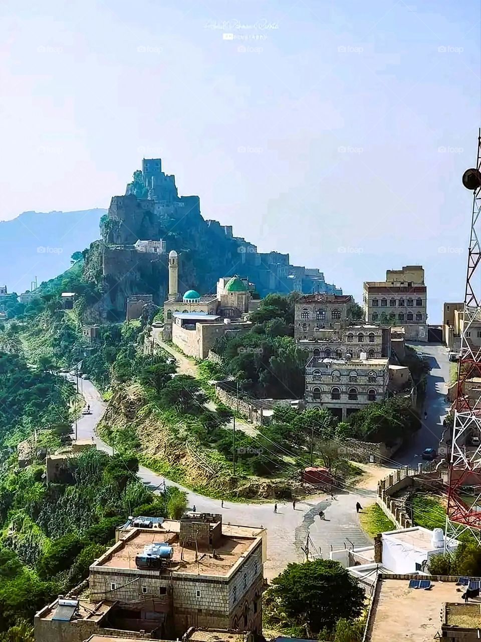 Glory be to God, the magnificent and picturesque view and the natural green trees are a view that is nothing more wonderful than it