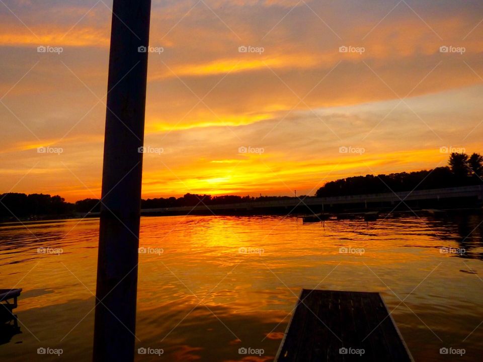 Sunset view from the dock 