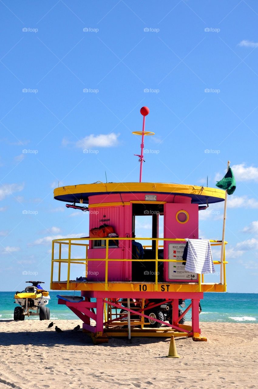 Lifeguard station, miami beach