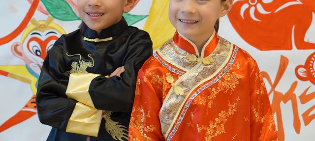Cute siblings dressed up for a special night 