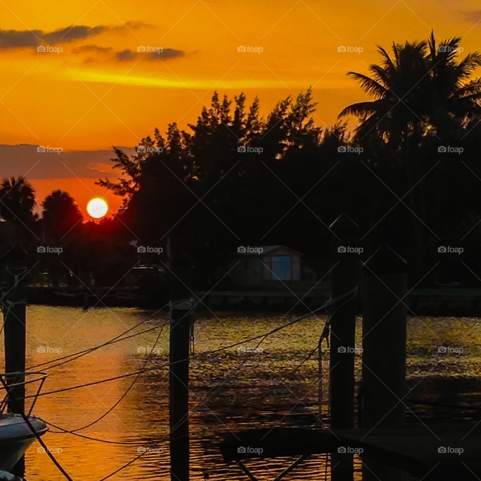 Sunset . Sunset by the water 